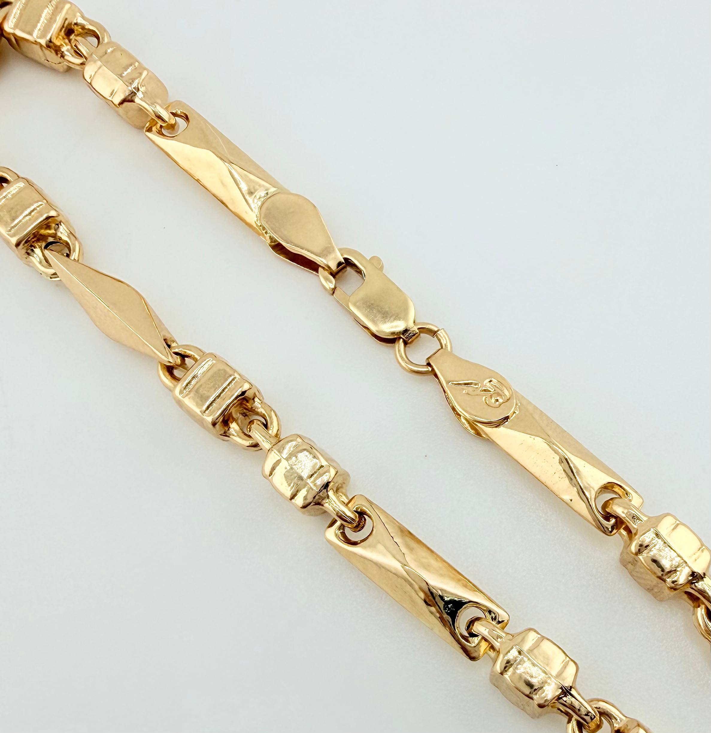 Pulso Rustico Español 5.65gr / 18.5cm / 3.7mm Oro Amarillo 18K