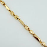 Pulso Rustico Español 6.9gr / 22.5cm / 3.7mm Oro Amarillo 18K