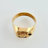 Anillo Corona Chispa Lateral 3.2gr / T9 1/2 / Oro Amarillo 18K *