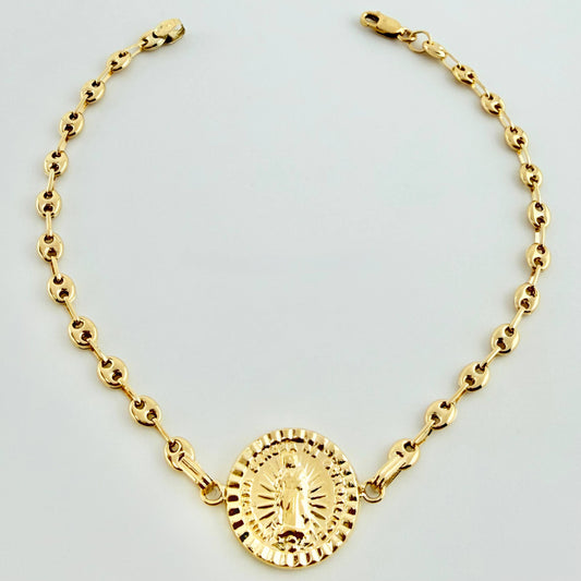 Pulso GC Herraje Virgen De Guadalupe 3.1gr / 18cm / 3.2mm Oro Amarillo 18K *