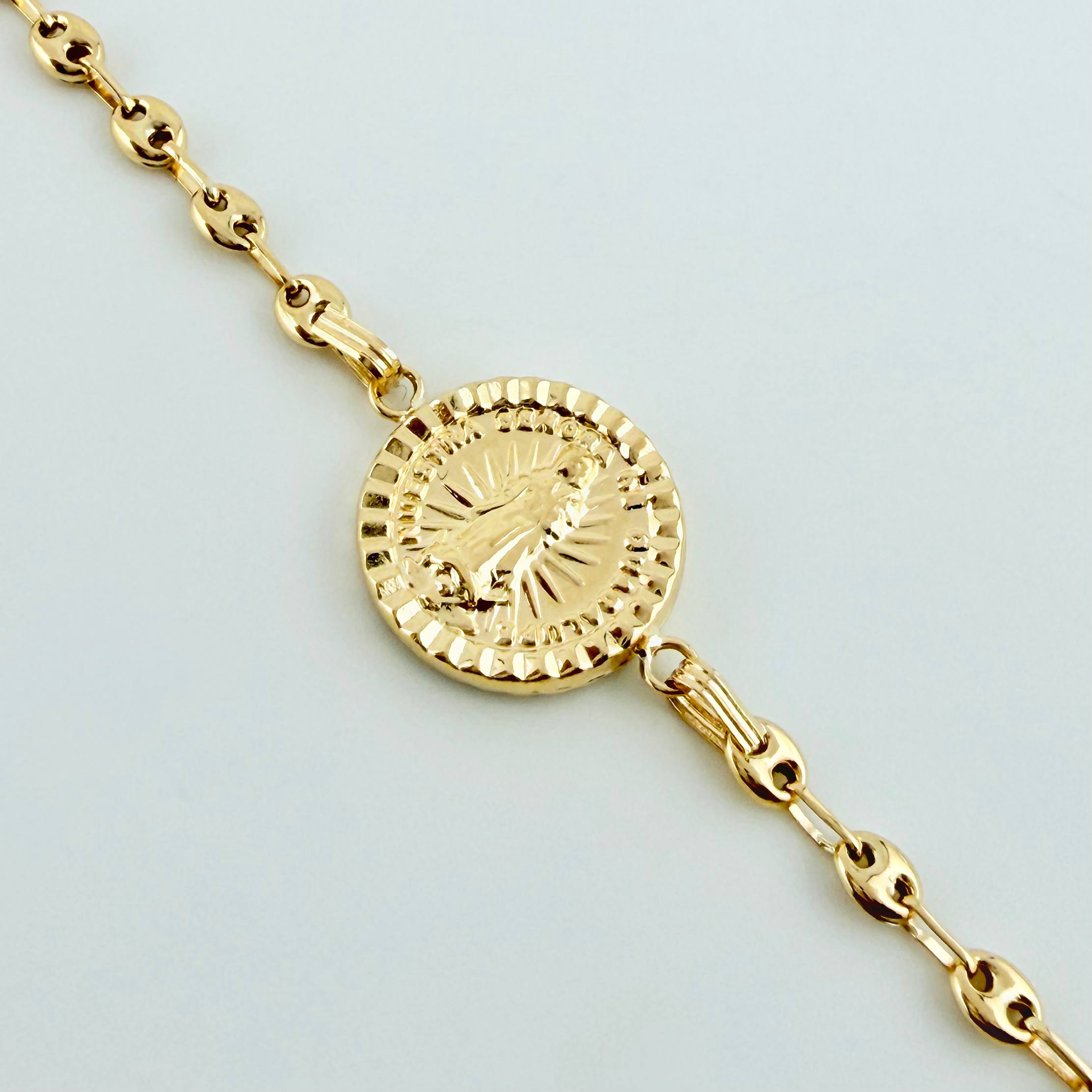 Pulso GC Herraje Virgen De Guadalupe 3.1gr / 18cm / 3.2mm Oro Amarillo 18K *