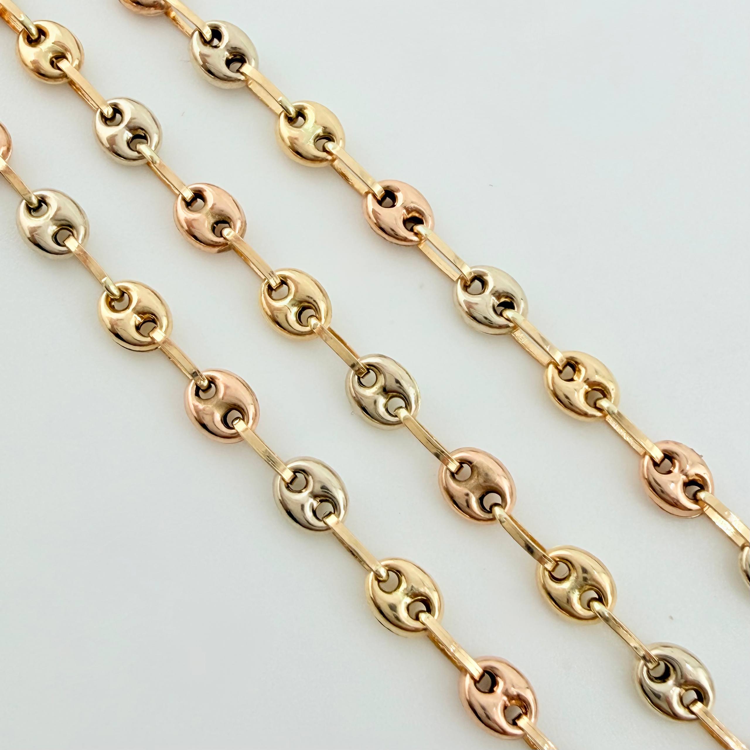 Cadena GC 6.9gr / 45cm / 3.4mm Tres Oros 18K