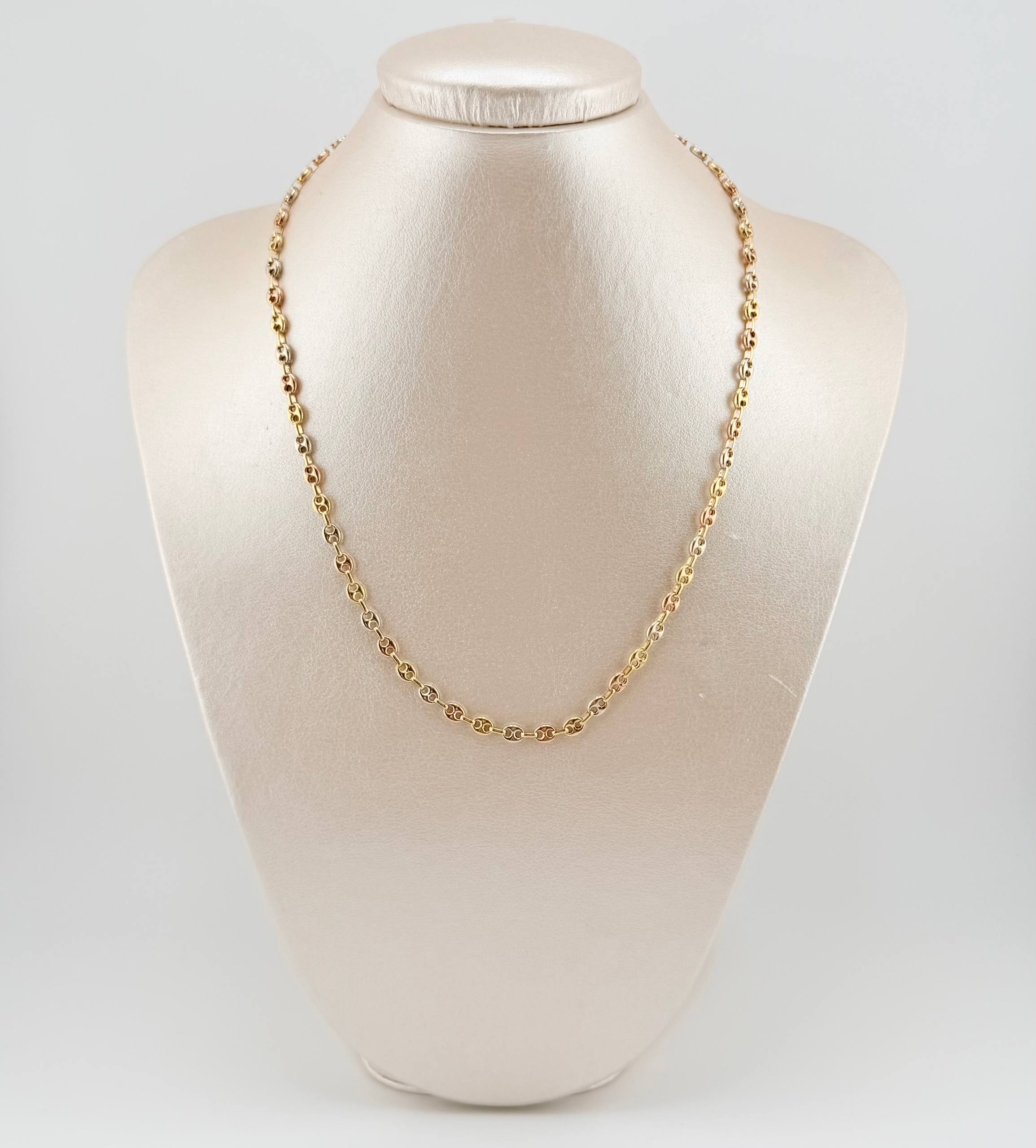 Cadena GC 6.9gr / 45cm / 3.4mm Tres Oros 18K