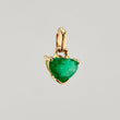 Dije Gota En Corazon Esmeraldas 70pts 0.6gr / 1.1cm / Oro Amarillo 18K ©