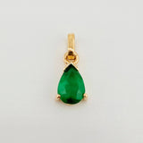 Dije Gota Esmeraldas 70pts 0.55gr / 1.4cm / Oro Amarillo 18K ©