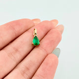 Dije Gota Esmeraldas 70pts 0.55gr / 1.4cm / Oro Amarillo 18K ©