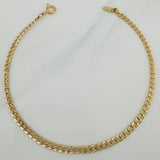 Tobillera Cubana 2.15 g / 24.2 cm / 3.52 mm Oro Amarillo 18K