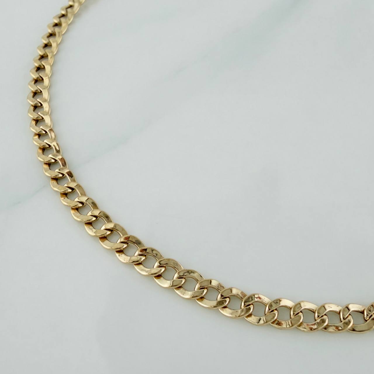 Tobillera Cubana 2.15 g / 24.2 cm / 3.52 mm Oro Amarillo 18K
