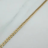 Tobillera Cubana 2.15 g / 24.2 cm / 3.52 mm Oro Amarillo 18K