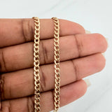 Tobillera Cubana 2.15 g / 24.2 cm / 3.52 mm Oro Amarillo 18K