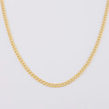 Cadena Cubana 3g / 60cm / 2.5mm Oro Amarillo 18K