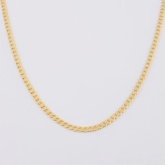 Cadena Cubana 2.6g / 50cm / 2.5mm Oro Amarillo 18K