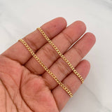 Cadena Cubana 2.6g / 50cm / 2.5mm Oro Amarillo 18K