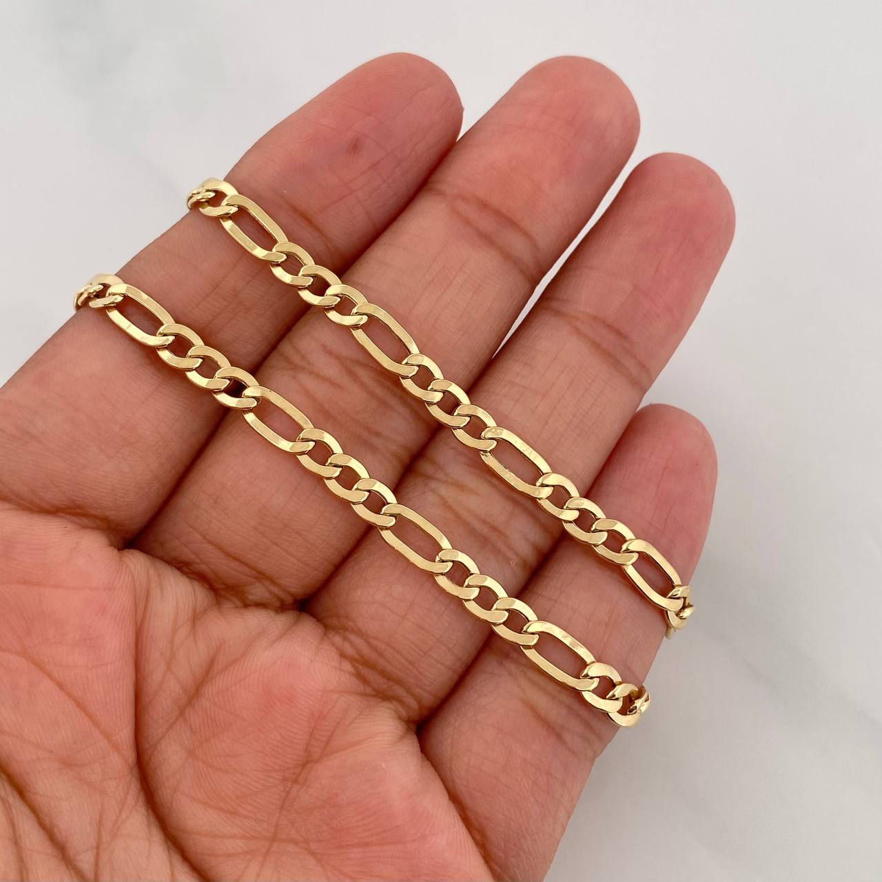 Cadena Figaro 7.7g / 60cm / 4.1mm Oro Amarillo 18K