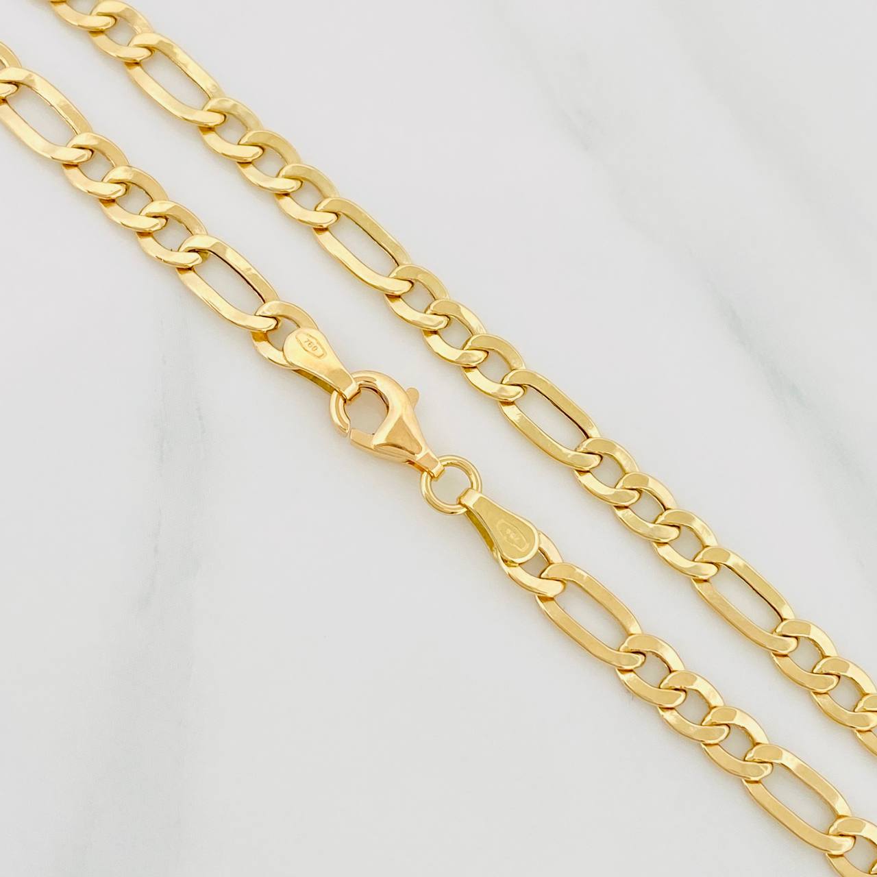 Cadena Figaro 7.7g / 60cm / 4.1mm Oro Amarillo 18K