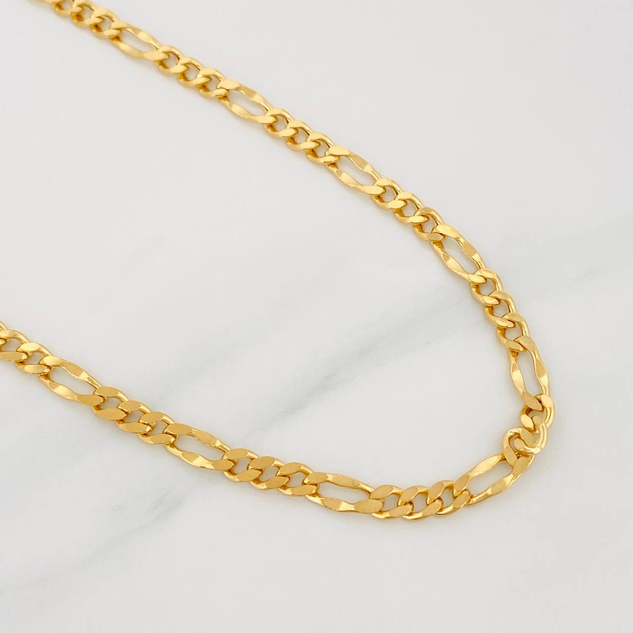 Cadena Figaro 8.25g / 50cm / 3.95mm Oro Amarillo 18K