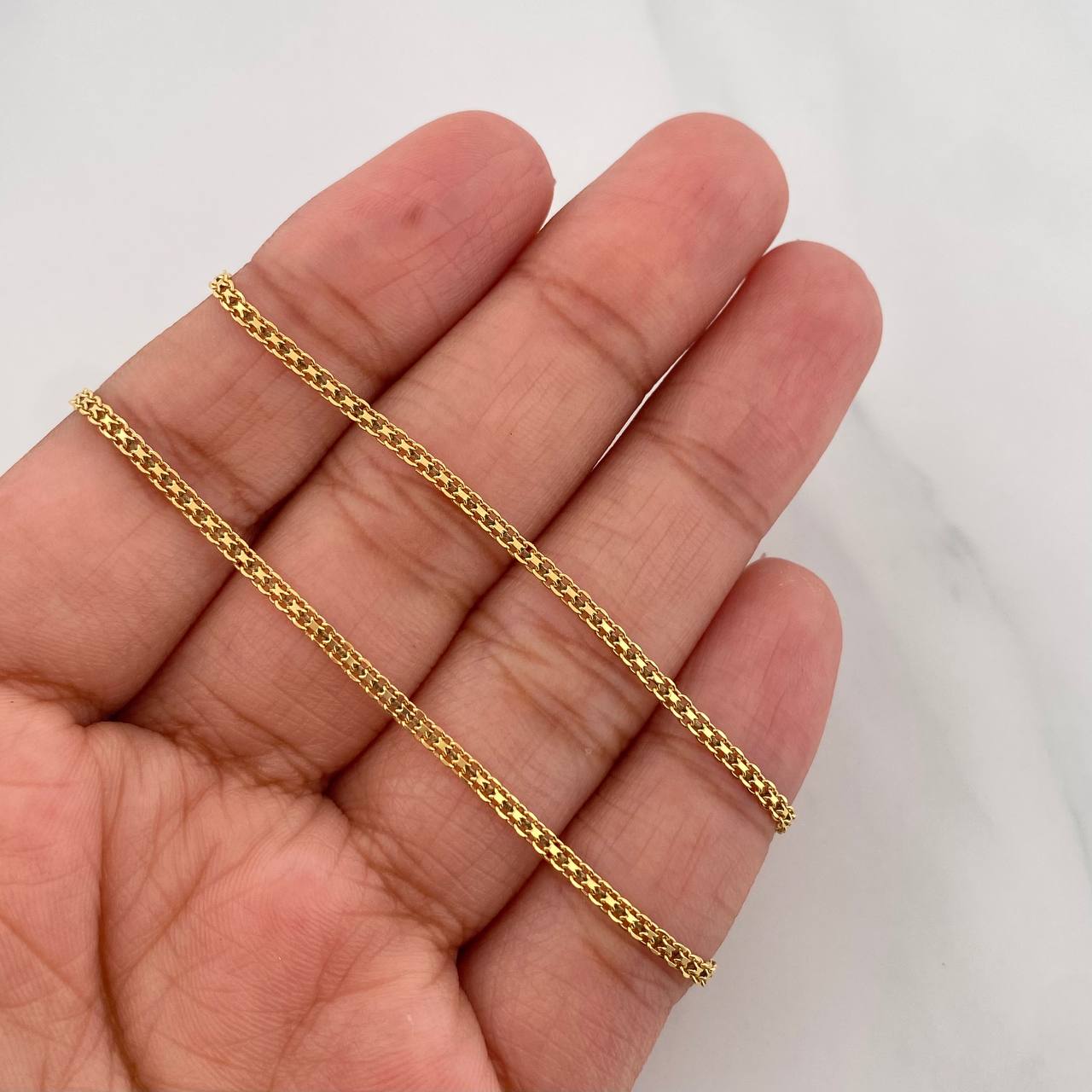 Cadena China 4.5g / 50cm / 1.9mm Oro Amarillo 18K
