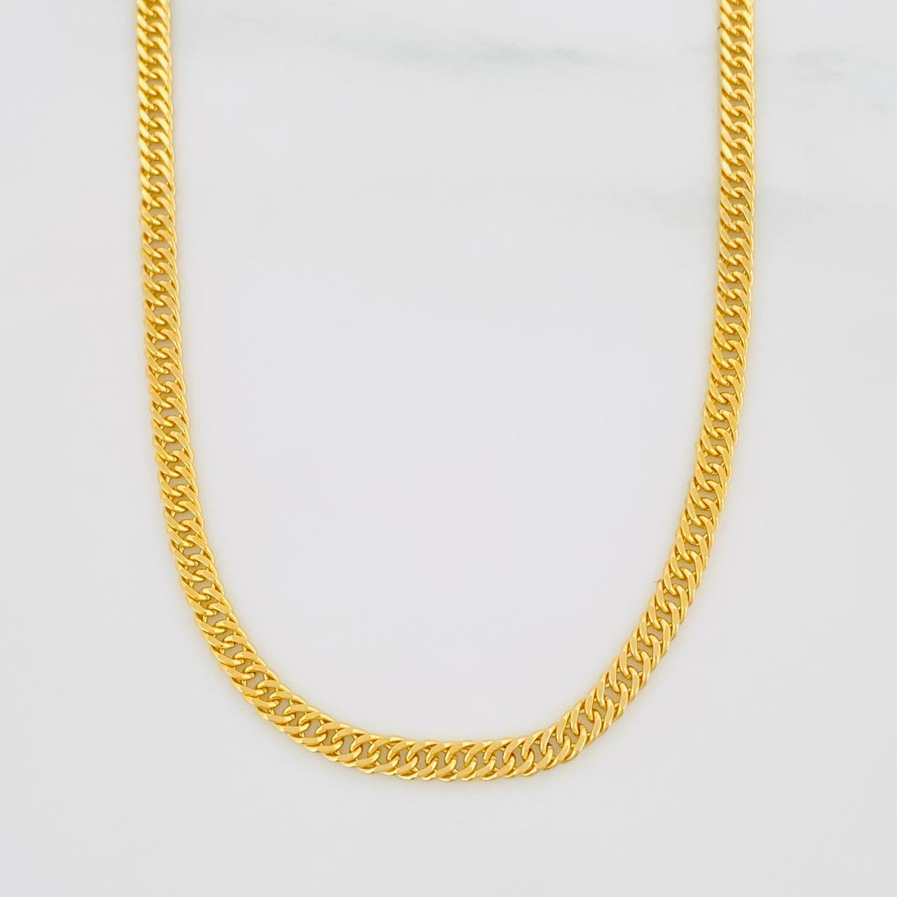 Cadena Cubana Tibetana 5.5g / 60cm / 2.71mm Oro Amarillo 18K