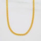 Cadena Cubana Tibetana 5.5g / 60cm / 2.71mm Oro Amarillo 18K
