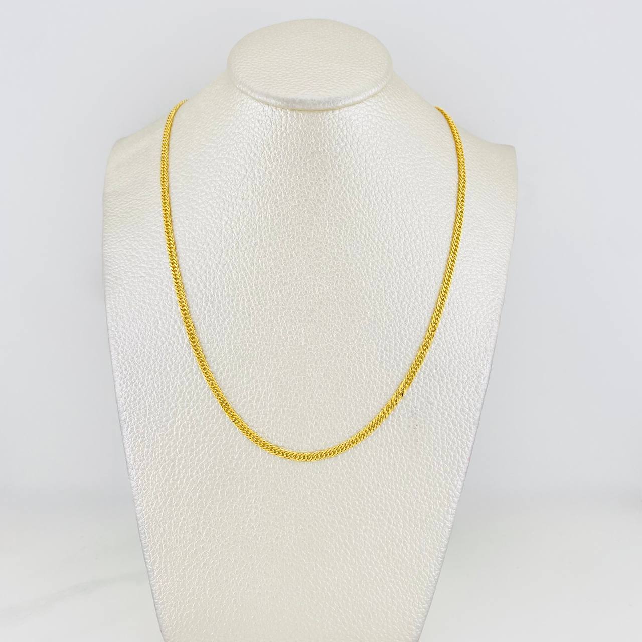 Cadena Cubana Tibetana 5.5g / 60cm / 2.71mm Oro Amarillo 18K