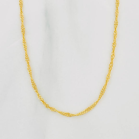 Cadena Singapur 1.65g / 50cm / 1.74mm Oro Amarillo 18K