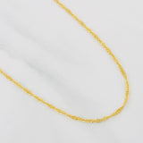 Cadena Singapur 1.55g / 50cm / 1.53mm Oro Amarillo 18K