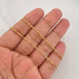 Cadena Singapur 1.55g / 50cm / 1.53mm Oro Amarillo 18K