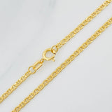 Cadena Escalera 2.3g / 60cm / 1.87mm Oro Amarillo 18K