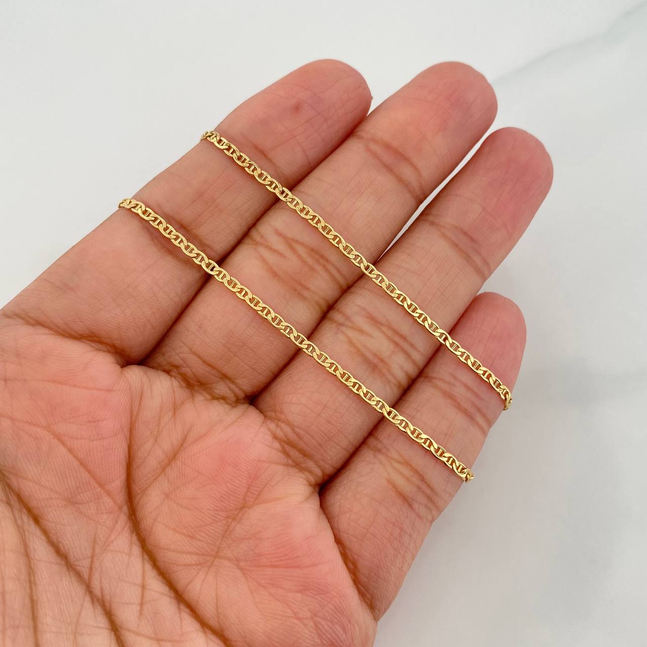 Cadena Escalera 2.3g / 60cm / 1.87mm Oro Amarillo 18K