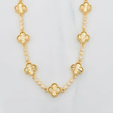 Cadena Halo Trebol Diamantado 28.2g / 50cm / 9.36mm Oro Amarillo 18K