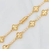 Cadena Halo Trebol Diamantado 28.2g / 50cm / 9.36mm Oro Amarillo 18K