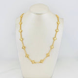 Cadena Halo Trebol Diamantado 28.2g / 50cm / 9.36mm Oro Amarillo 18K