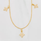 Cadena Aro Seguido Flor 4.35g / 40cm / 1.4mm Oro Amarillo 18K