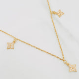Cadena Aro Seguido Flor 4.35g / 40cm / 1.4mm Oro Amarillo 18K