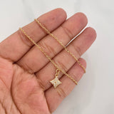 Cadena Aro Seguido Flor 4.35g / 40cm / 1.4mm Oro Amarillo 18K