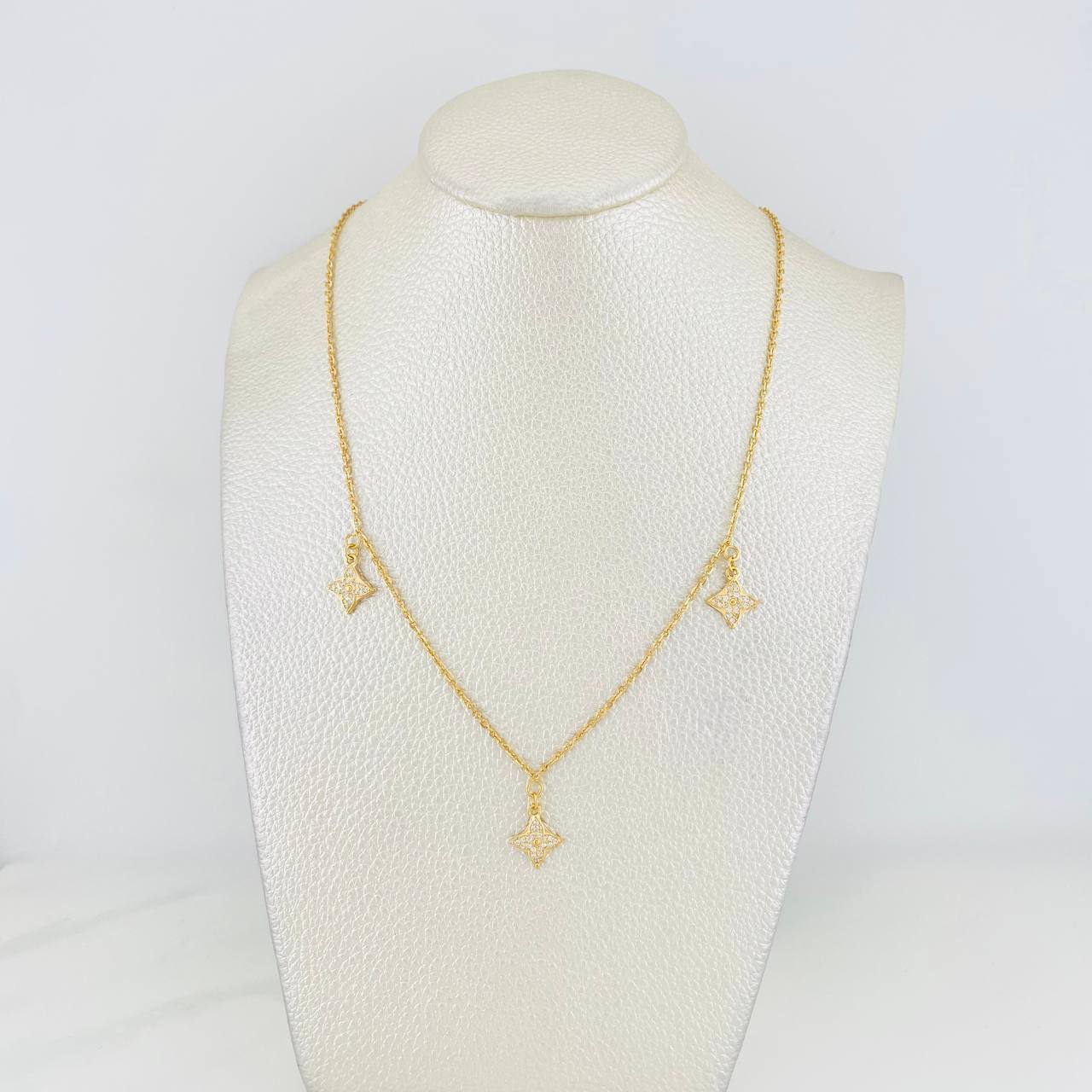 Cadena Aro Seguido Flor 4.35g / 40cm / 1.4mm Oro Amarillo 18K
