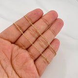 Cadena Aro Seguido Escapulario 3.85g / 45cm / 1.3mm Oro Amarillo 18K