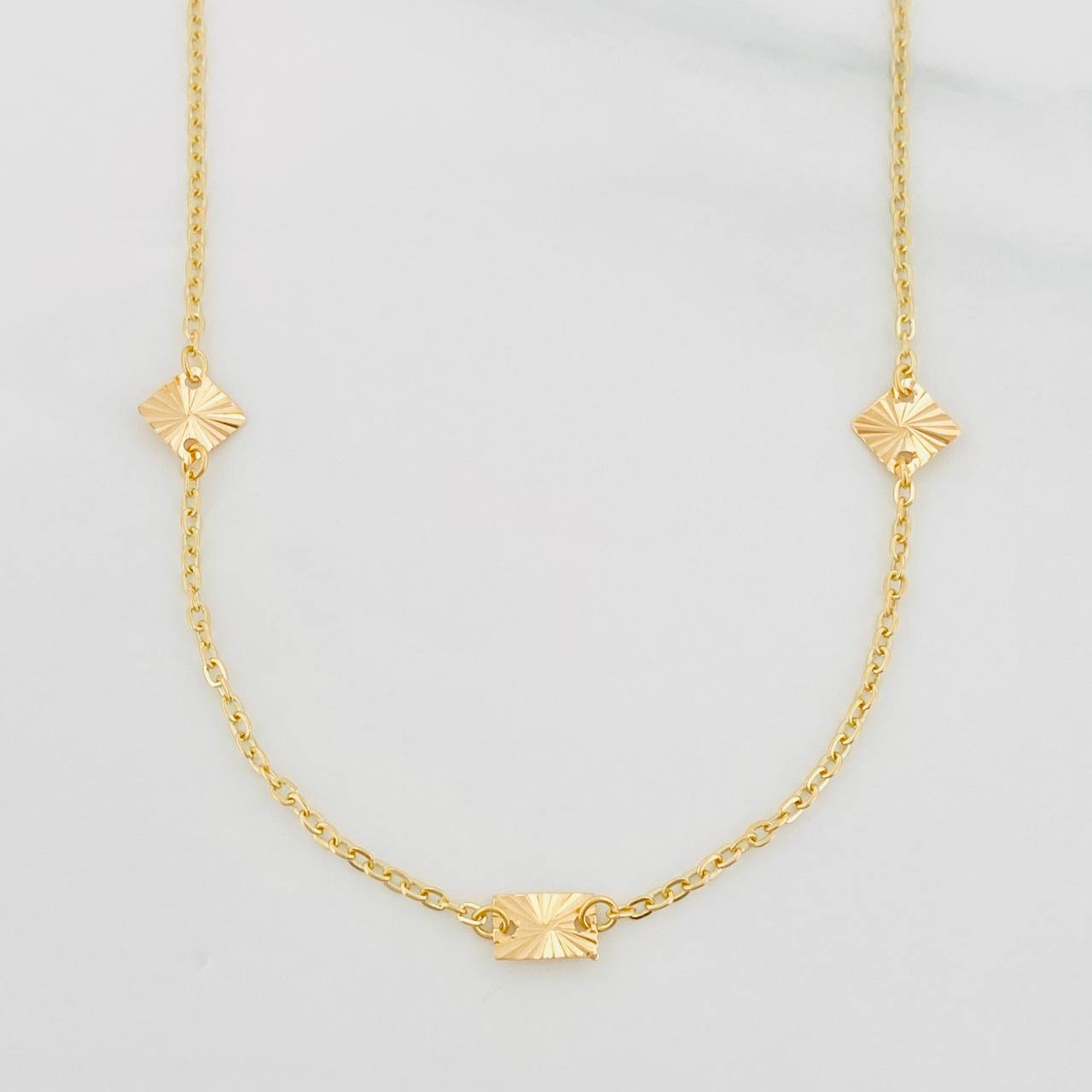 Cadena Aro Seguido Figuras 2.65g / 45cm / 1.11mm Oro Amarillo 18K