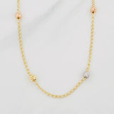 Cadena Espiga 3.15g / 40cm / 1.6mm Tres Oros 18K