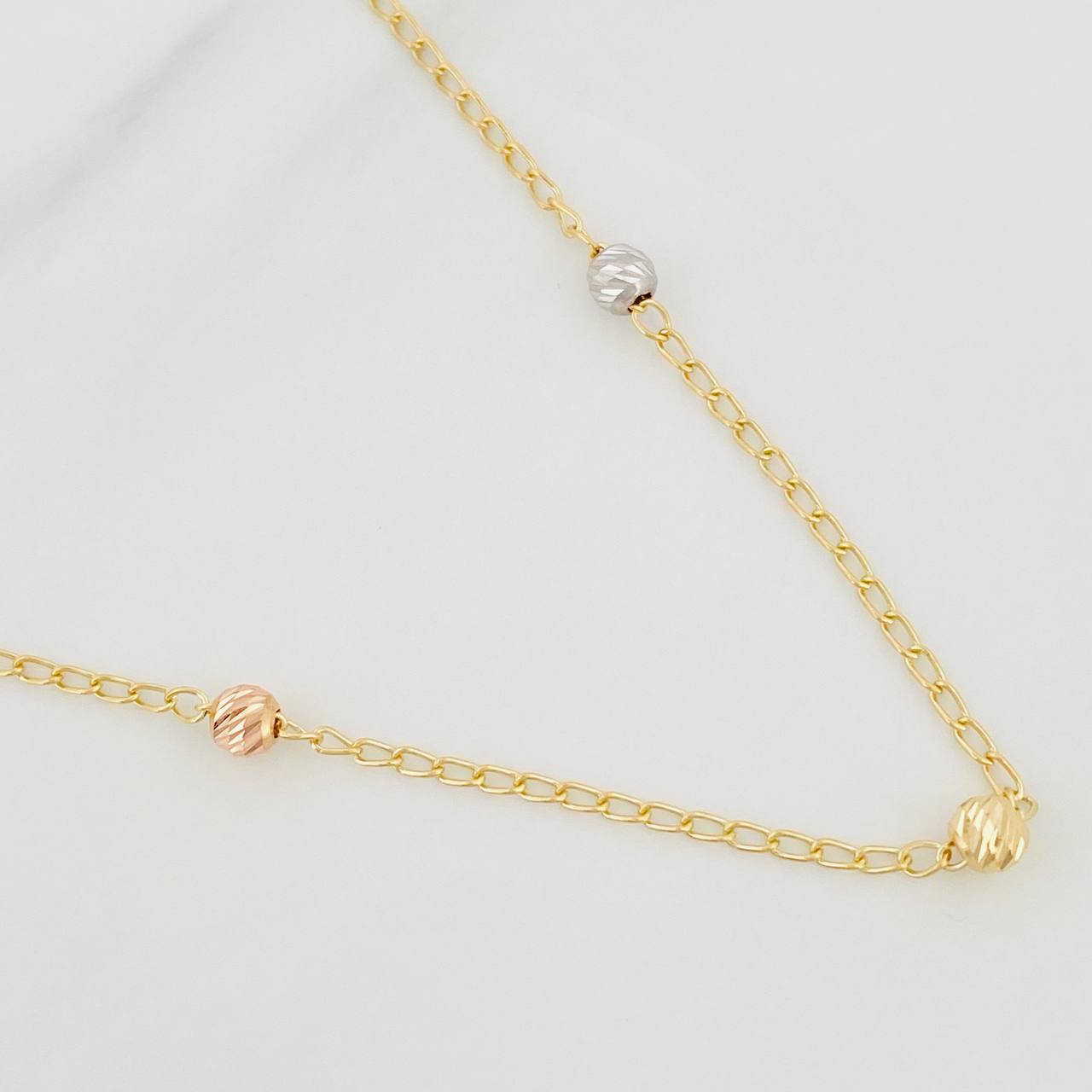 Cadena Espiga 3.15g / 40cm / 1.6mm Tres Oros 18K