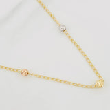 Cadena Espiga 3.15g / 40cm / 1.6mm Tres Oros 18K