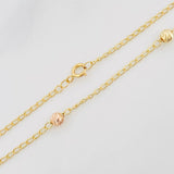 Cadena Espiga 3.15g / 40cm / 1.6mm Tres Oros 18K