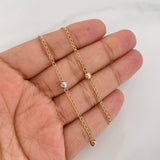 Cadena Espiga 3.15g / 40cm / 1.6mm Tres Oros 18K
