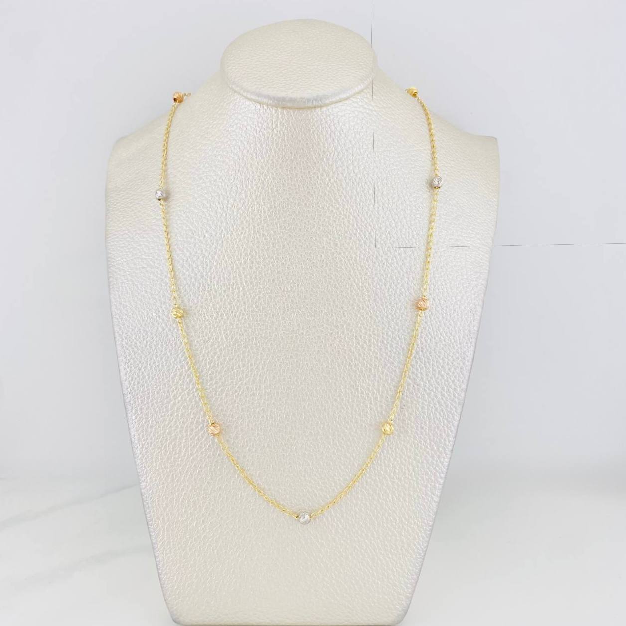 Cadena Espiga 3.15g / 40cm / 1.6mm Tres Oros 18K