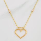 Cadena Aro Seguido Corazon 4.1g / 45cm / 1.32mm Tres Oros 18K