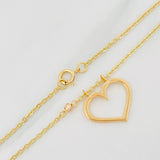 Cadena Aro Seguido Corazon 4.1g / 45cm / 1.32mm Tres Oros 18K