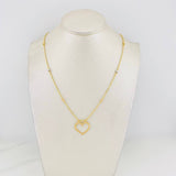 Cadena Aro Seguido Corazon 4.1g / 45cm / 1.32mm Tres Oros 18K