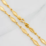 Cadena Rustica Rombos 8.2g / 45cm / 4.16mm Oro Amarillo 18K