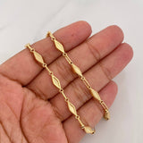 Cadena Rustica Rombos 8.2g / 45cm / 4.16mm Oro Amarillo 18K