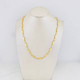 Cadena Rustica Rombos 8.2g / 45cm / 4.16mm Oro Amarillo 18K